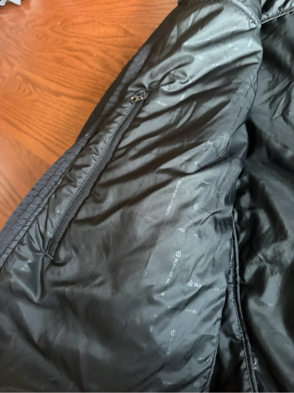 The North Face Men's Black Hooded Puffer Jacket Summit Series Size M